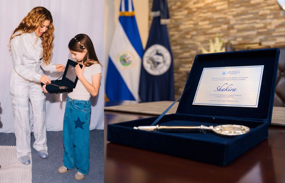 Histórico Shakira recibe la Llave de San Salvador