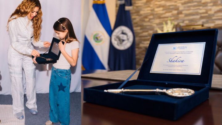 Histórico Shakira recibe la Llave de San Salvador