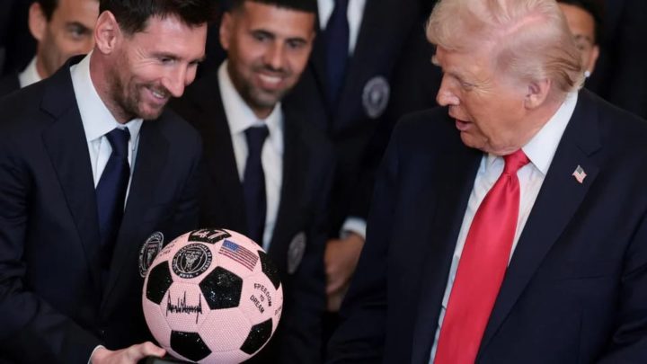 Trump recibe a Messi en la Casa Blanca y elogia su grandeza futbolística