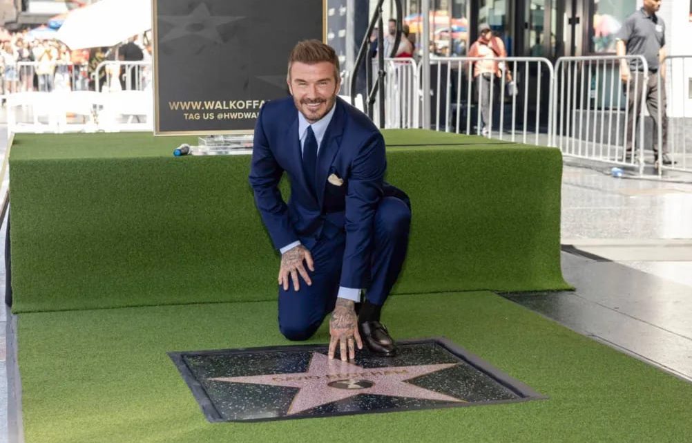 David Beckham recibe una estrella en el Paseo de la Fama de Hollywood